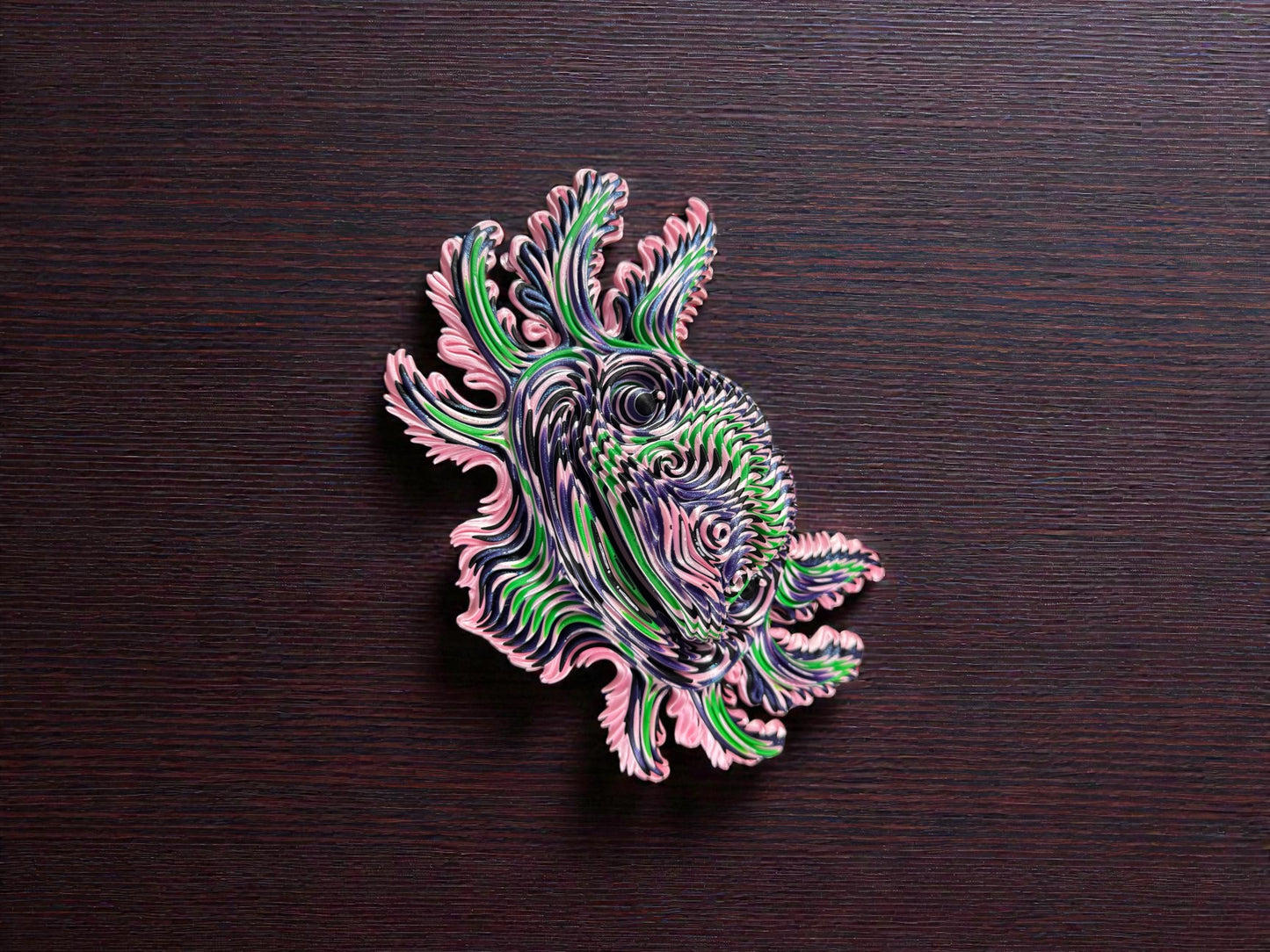 Color-Stacked Axolotl Wall Art