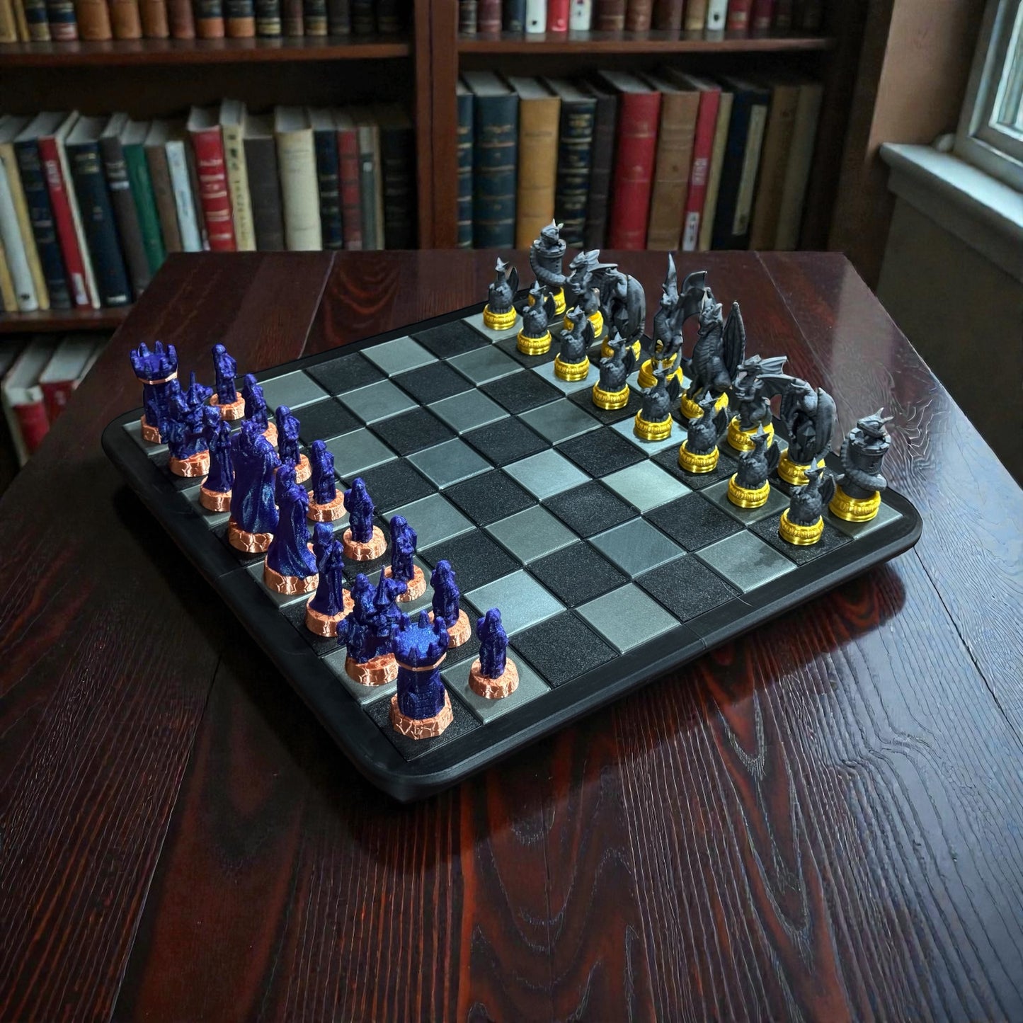 Custom Magnetic 3D-Printed Chess Set — Made by 5 Cats Prints & Things