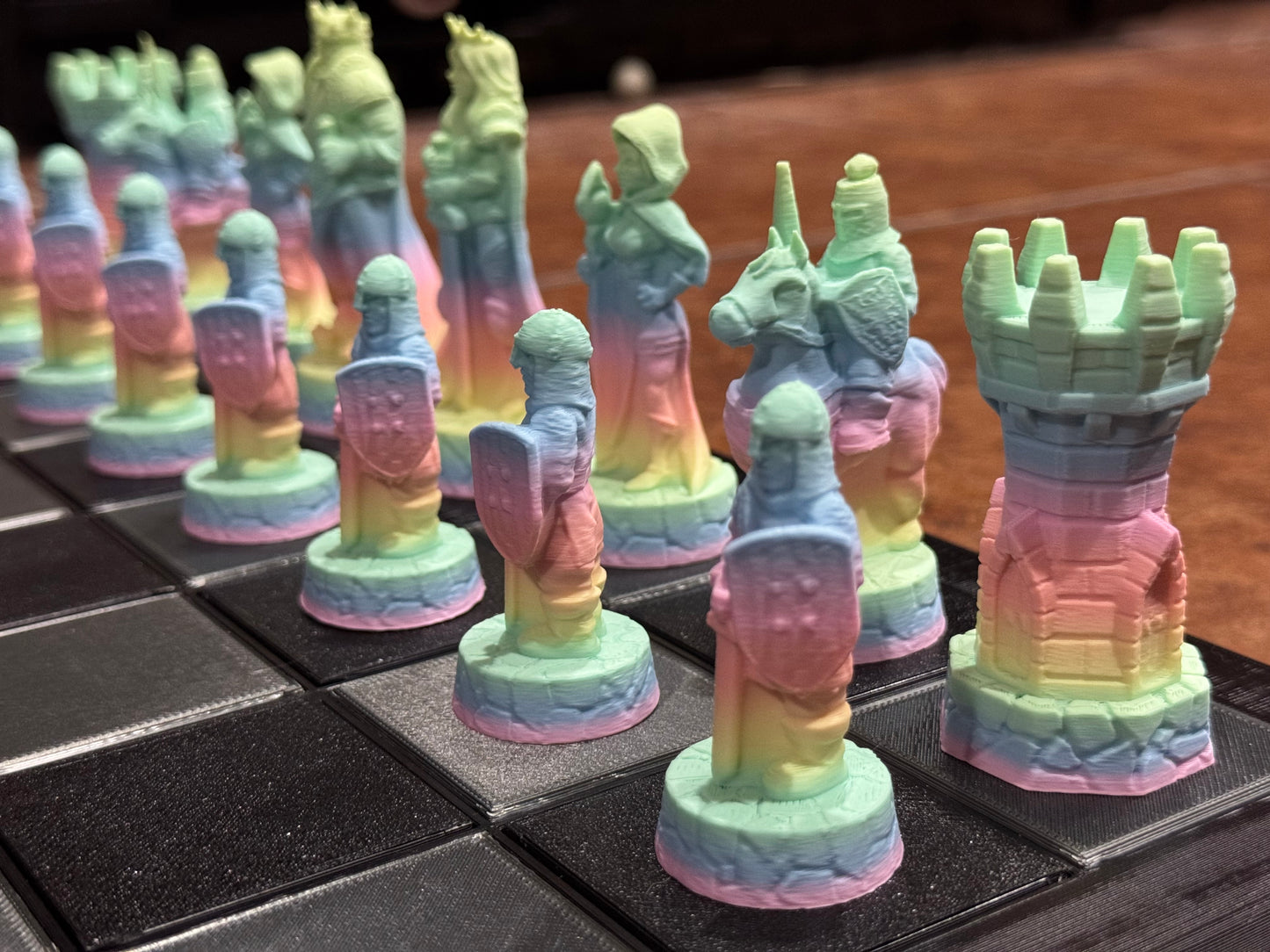 Custom Magnetic 3D-Printed Chess Set — Made by 5 Cats Prints & Things