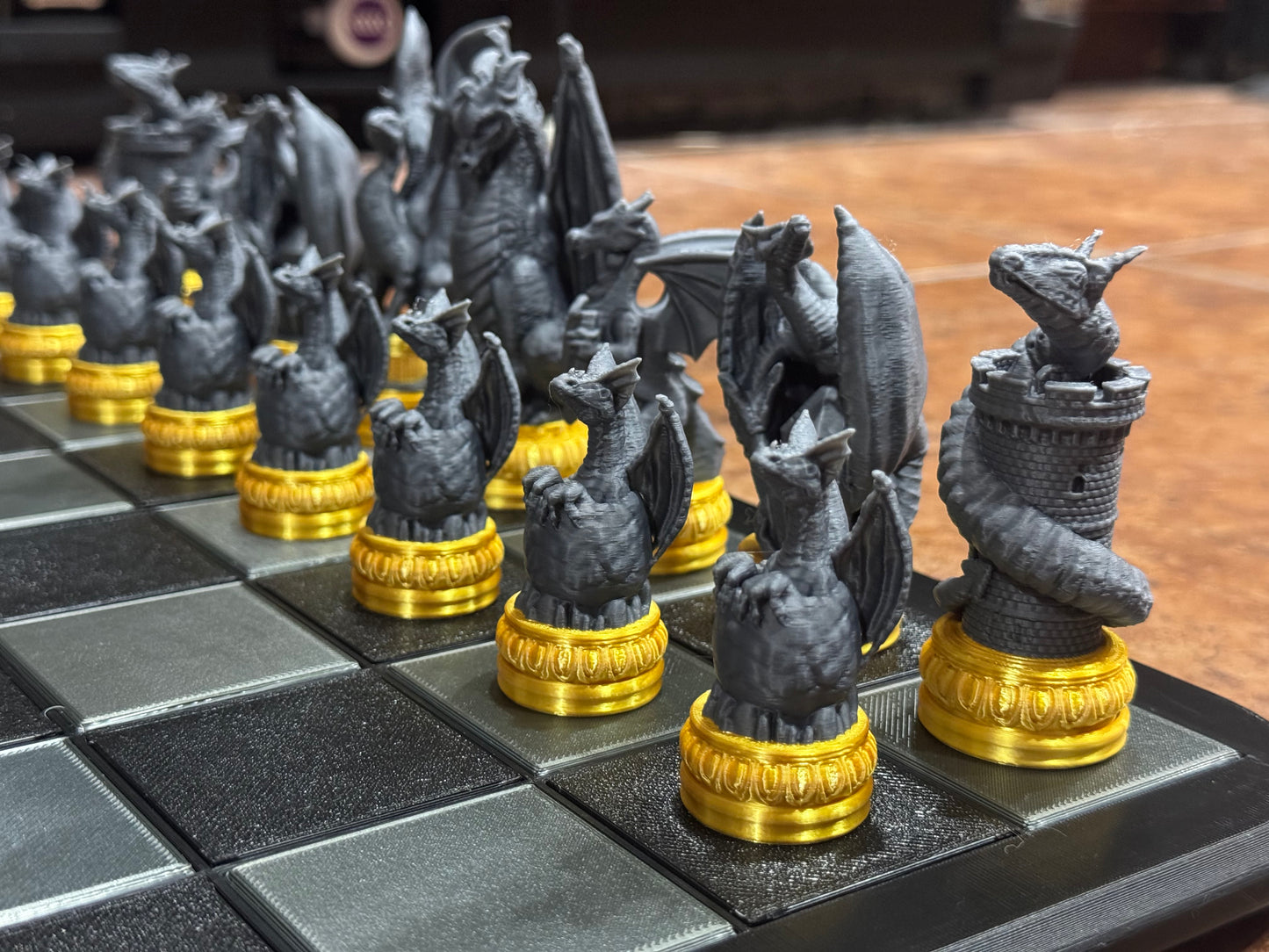 Custom Magnetic 3D-Printed Chess Set — Made by 5 Cats Prints & Things