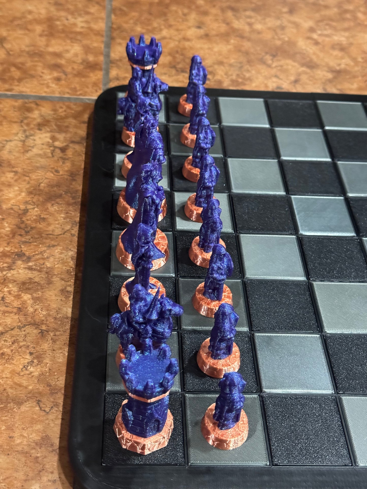 Custom Magnetic 3D-Printed Chess Set — Made by 5 Cats Prints & Things