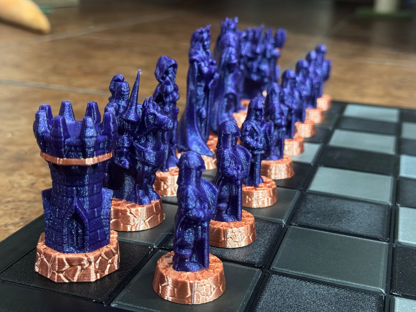 Custom Magnetic 3D-Printed Chess Set — Made by 5 Cats Prints & Things