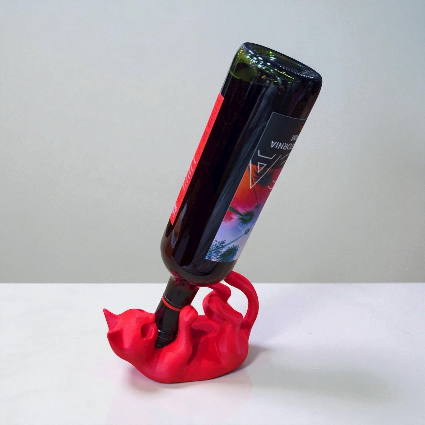 Balancing Cat Wine Bottle Holder