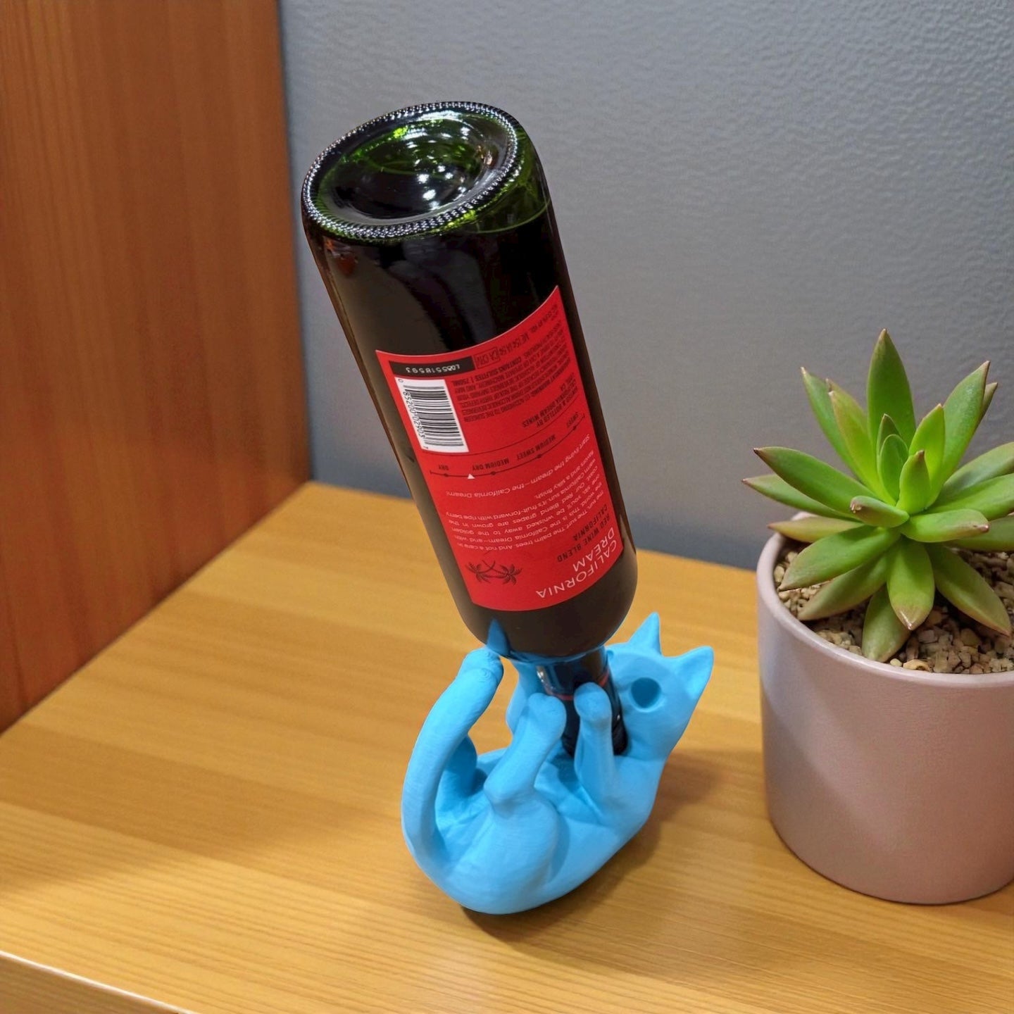 Balancing Cat Wine Bottle Holder