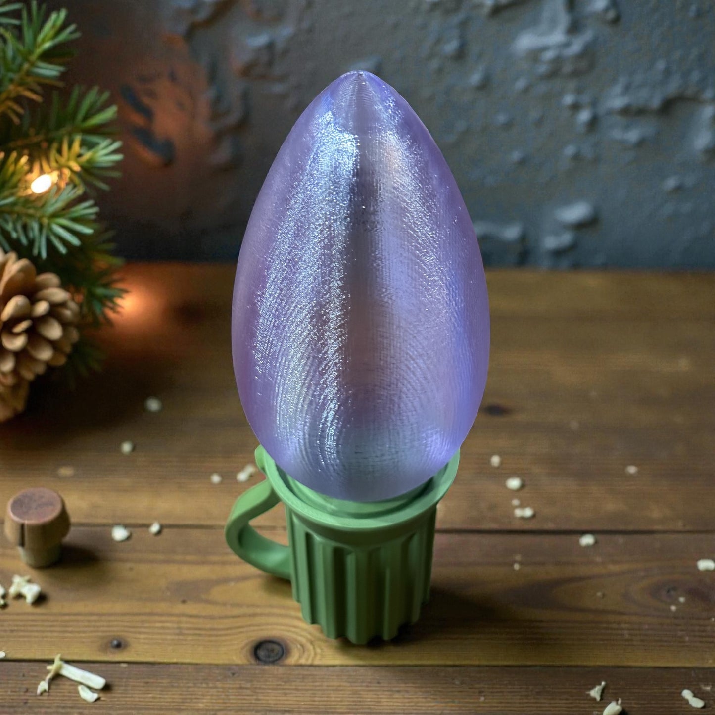 Jumbo Christmas Light Bulb Tealight Holder