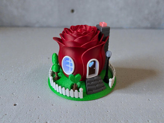 Rose Fairy House Tealight Holder