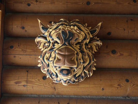 Color-Stacked Highland Cow Wall Art
