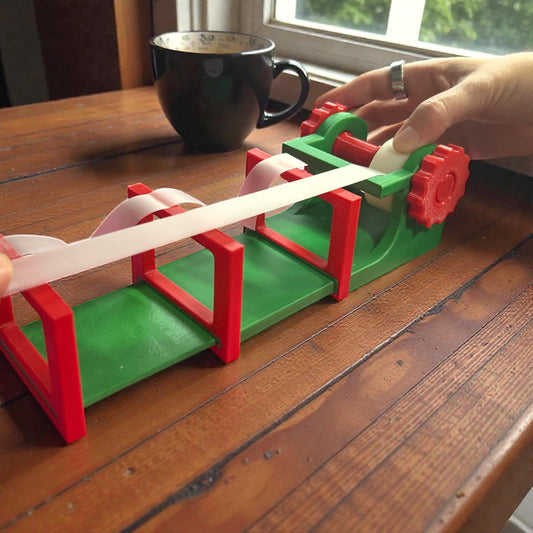 Red and Green Telescoping Dual Tape Dispenser